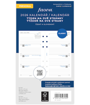 Diář FILOFAX Náhradní náplň osobní týdenní