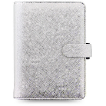 Diář FILOFAX Saffiano osobní Metallic silver