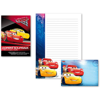 Dopisní souprava barevná Cars