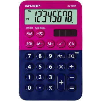 Kalkulačka Sharp EL-760 červená