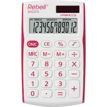 Kalkulačka Rebell SHC312 Plus červená