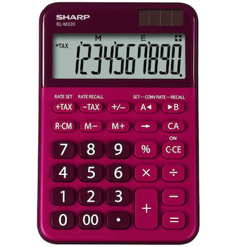 Kalkulačka Sharp EL M335 červená