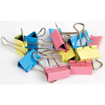Klipy kovové barevné 25mm 48ks