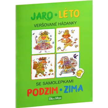 Kniha samolepek a hádanek Jaro, léto, podzim, zima