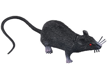 Krysa plast 9cm černá