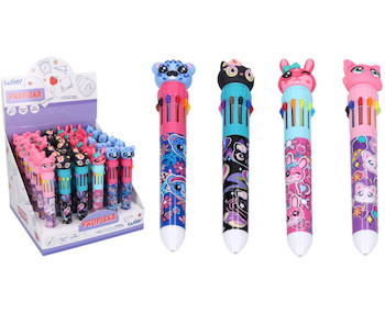 Kuličkové pero 10ti barevné Zvířátka