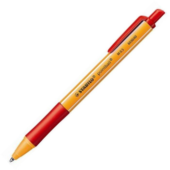 Kuličkové pero Stabilo Pointball červená