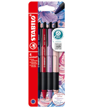 Kuličkové pero Stabilo Pointball NatureCOLORS Wildflower sada 4ks