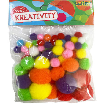 Kuličky dekorační Pom Pom 80ks