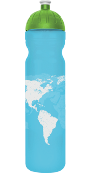 Lahev na pití FreeWater 1l Svět modrá