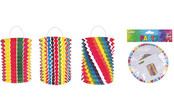 Lampion válec Pruhy 16cm