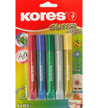 Lepidlo Kores Glitter Glue 5 barev