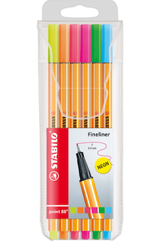 Liner STABILO point 88 sada 6ks neon