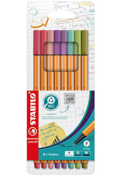 Liner STABILO Point 88 sada pastel 8 ks