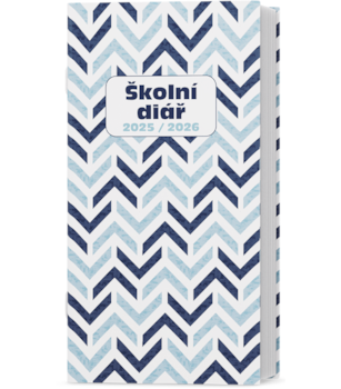 Měsíční diář školní Klára lamino Modř