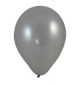 Nafukovací balónky stříbrné 25cm 100ks