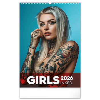 Nástěnný kalendář Inked Girls 33×46cm