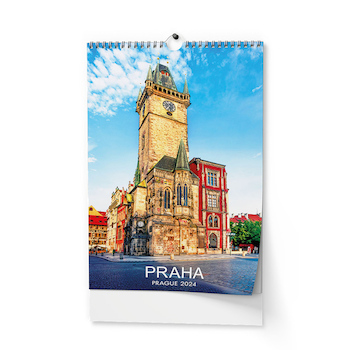 Nástěnný kalendář Praha A3 2024