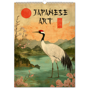 Nástěnný kalendář Vintage plakáty japonské umění 33x46cm