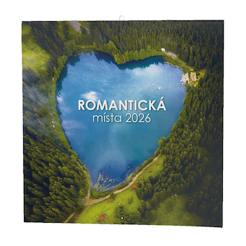 Nástěnný poznámkový kalendář Romantická místa