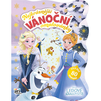 Nejkrásnější vánoční omalovánky se samolepkami Ledové království
