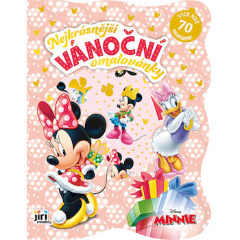 Nejkrásnější vánoční omalovánky se samolepkami Minnie