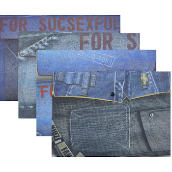 Obálka plastová s drukem A4 Džíny