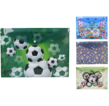 Obálka plastová s drukem Fotbal 36x26cm mix