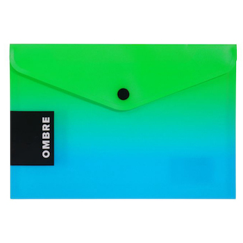 Obálka s drukem OMBRE A5 zelená