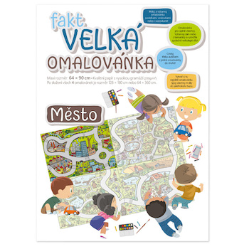 Omalovánka velkoformátová 900x640mm Město