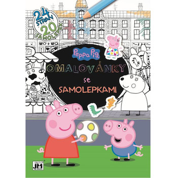 Omalovánky A4+ Peppa se samolepkami