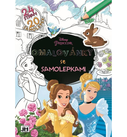 Omalovánky A4+ Princezny se samolepkami