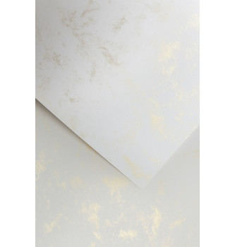 Ozdobný papír Mramor zlatý 220g 20ks