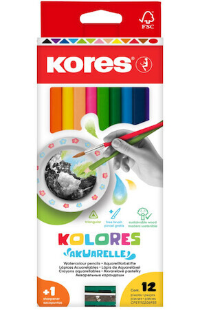 Pastelky Akuarelle 12ks trojhranné