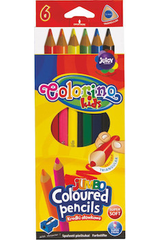 Pastelky Colorino trojhranné Jumbo 6ks