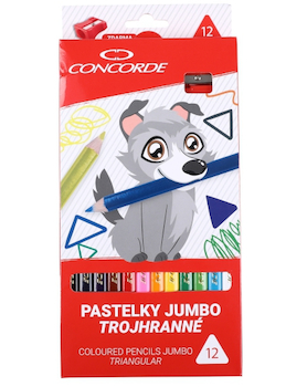 Pastelky Jumbo trojhranné Concorde 12ks   