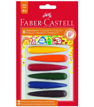 Pastelky plastové do dlaně FABER-CASTELL 6ks