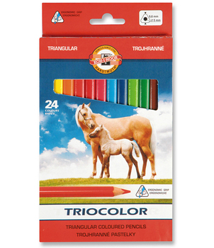 Pastelky Triocolor 3144 24ks trojhranné