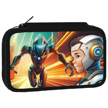 Penál dvoupatrový prázdný Stil Sci-fi
