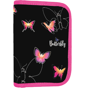 Penál jednopatrový prázdný 2 klopy Next Butterfly