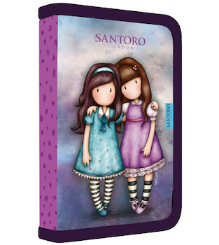 Penál jednopatrový prázdný 2 klopy Santoro Friends Walks Together