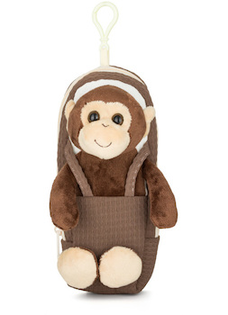 Penál pouzdro etue dětská plyšová Opice