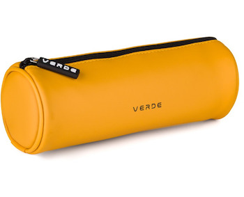 Penál pouzdro etue kulatá PU Verde hořčice