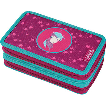 Penál třípatrový plný Jednorožec