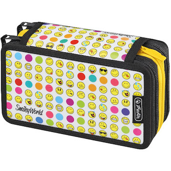 Penál třípatrový plný SmileyWorld Rainbow Faces