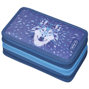 Penál třípatrový plný Wild Animals Vlk