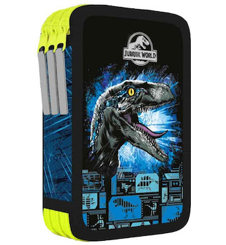 Penál třípatrový prázdný Jurský svět 2020