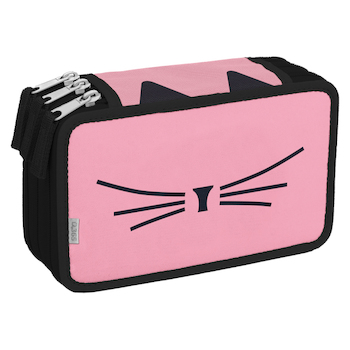 Penál třípatrový prázdný Stil Cat lady