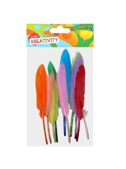 Peří dekorační  barevné 10ks