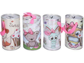 Pokladnička plechová Zvířátka